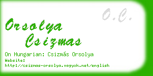 orsolya csizmas business card